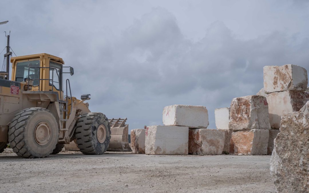 Installation of Lara Almarcegui's Istria White Stone, 2023, Pula, 13.04.2023