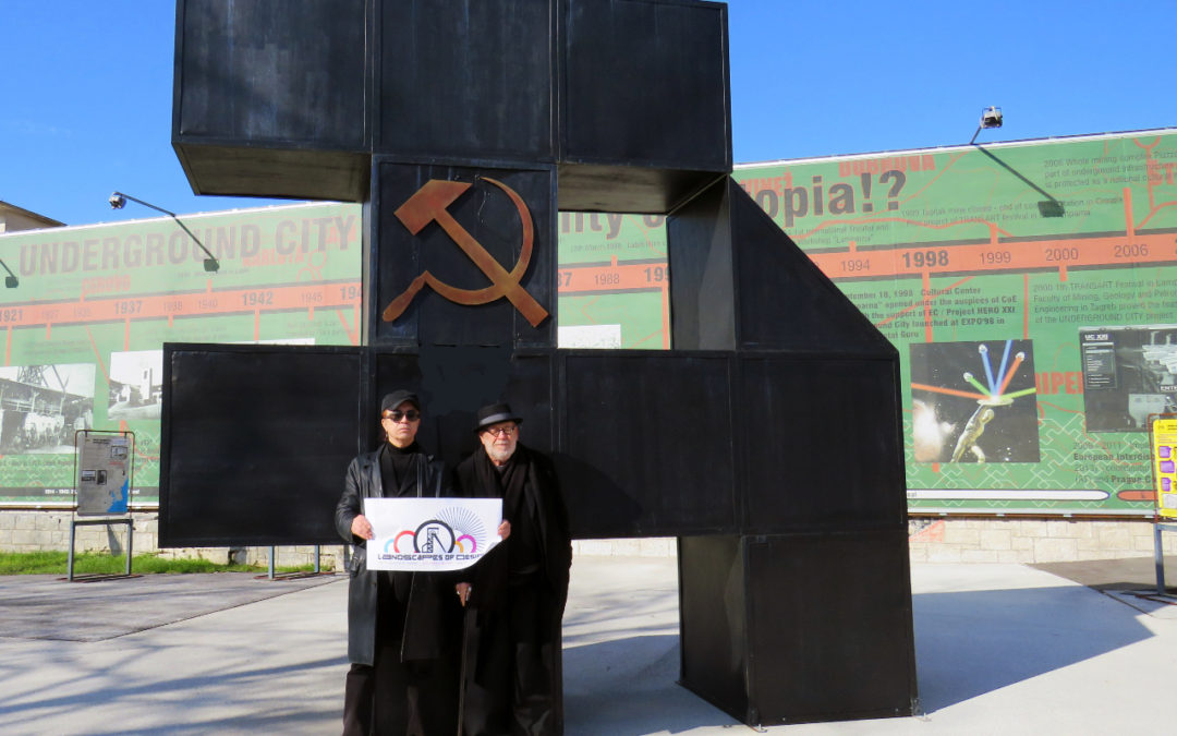 Dean Zahtila and Joseph Kosuth announcing the 4th Industrial Art Biennial in Labin